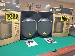 Behringer Eurolive B115MP3 1000 Watts 2-Way 15" Active PA Speaker MP3 Playback.