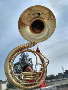 Sousaphone Big Jumbo Size 25" in Gold Lacquer With Free MouthPc & Box & Shipping