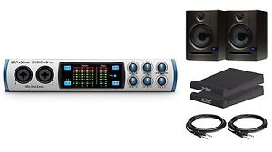 PreSonus Studio 68 w/ Eris E5 Studio Monitors & Cables & Isolation Pads
