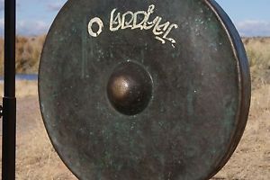 21.5" Vintage Antique Burmese Temple Nipple Gong, Sound File