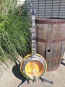 Vintage 1970's Ibanez Rare Flying Eagle Blonde Maple Banjo 5th String Capo Japan