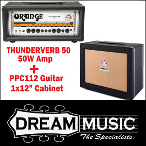 Orange PPC112 + BLK Thunderverb 50  Valve Guitar Amplifier Head and Cab RRP$3548