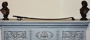 Vintage Bass bow 4/4 stamped "S.Allen" Pernumbucco 925 silver