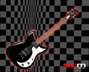 RICHMOND DORCHESTER ELECTRIC GUITAR BLACK GLOSS ROSEWOOD FRETBOARD CASE INCLUDED