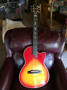 Gibson Chet Atkins SST Sunburst with brown case with Pink Linning