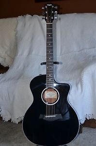 Taylor 214ce Acoustic/Electric Guitar Black, deluxe edition pristine condition!!