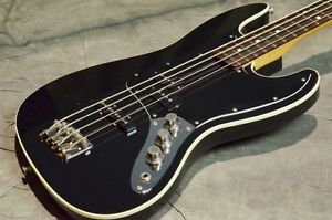 Fender Japan Aerodyne Jazz Bass AJB-66 Black Electric Bass Guitar Free shipping