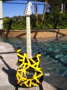 Van Halen Autographed Stage Played Pittsburgh EVH Art Series Charvel Guitar #176
