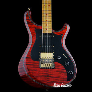 Knaggs Guitars Tier 2 Severn X HSS Double Purf in Indian Red w/ Red Inlay