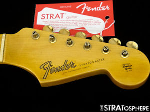 Fender Custom Shop Postmodern Relic Stratocaster NECK+ GOLD TUNERS Strat Maple V