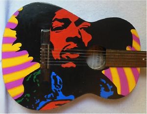 Hand Painted Raven Acoustic Guitar by Bill Schuler Studios