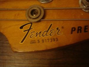 VINTAGE FENDER PRECISION BASS NECK 1978-9 (FULL BASS AVAIL, TOO!)