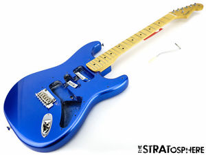 American Standard Fender Strat BODY HARDWARE NECK+TUNERS Stratocaster Blue Maple
