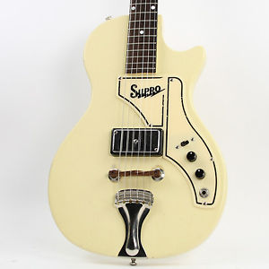 Vintage 1961 Supro Super White 3/4 Scale W/ OSSC!