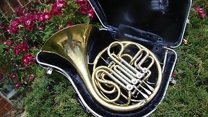 CONN 6D  DOUBLE FRENCH HORN ELKHARDT 521xxx   HIGH COMPRESSION  CASE EJAYSBIKE
