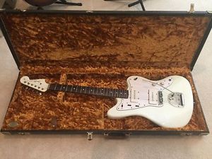 Nash Jazzmaster JM-63 2007 Olympic White Relic with G&G Case (Mastery Bridge)