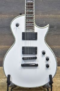 2007 ESP/LTD EC-1000 Deluxe w/EMG Snow White Electric Guitar w/Case #R0713184