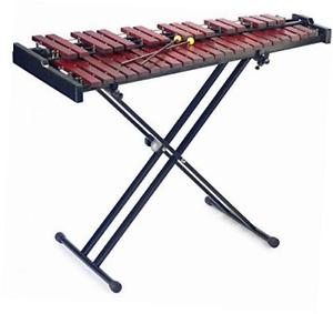 PROFESSIONAL 37 NOTE ROSEWOOD XYLOPHONE PERCUSSION SET BELL KIT w/ STAND & BAG