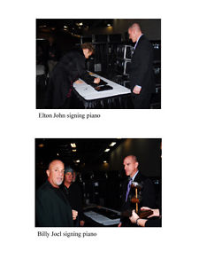 Steinway, Billy Joel, Yamaha Elton John. SIGNED by both of them, only 1 in world