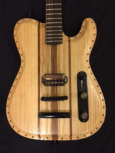 TELE STYLE NIKITA GUITAR SWAMP ASH BLACK WALNUT STRIPE BODY ROSEWOOD SET NECK