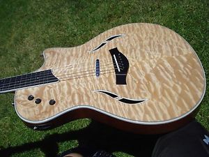 2006 Taylor T5 C1 6 String Natural Maple Quilt Acoustic Electric Guitar