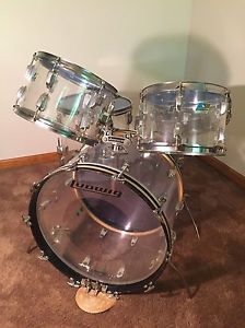 VINTAGE LUDWIG CLEAR VISTALITE ACRYLIC DRUMS! 70'S 12' 13' 16' 22' & 5X14" SNARE