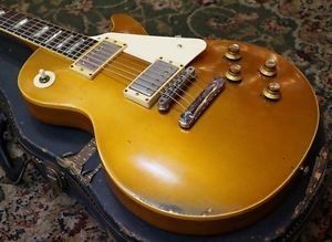 Gibson Les Paul Deluxe Gold Top Conversion 1973 Electric Guitar Free shipping