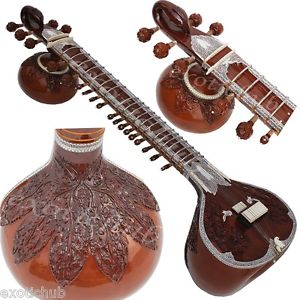 PEACOCK SITAR~DOUBLE TUMBA~FIBER BOX~RAVI SHANKAR STYLE~SITAAR~CONCERT QUALITY