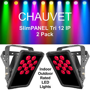 CHAUVET SLIMPANEL TRI 12IP Indoor/Outdoor All Weather Light Pack $30 Instant off