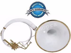 Christmas Sale Sousaphone Painted White 21" Bell Bb 3V BAG n MOUTH PIECE