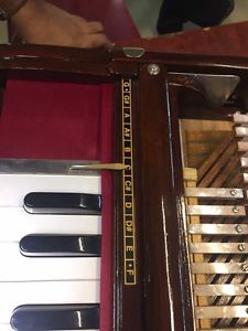 Professional Portable Mahogany Teak Harmonium 11 Scale Changer 9 Stopper G# to F