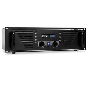 SKYTEC AMP-1000 AMPLIFICADOR DJ  PA 1600W POTENCIA LED AZUL SALIDAS MULTIPLES
