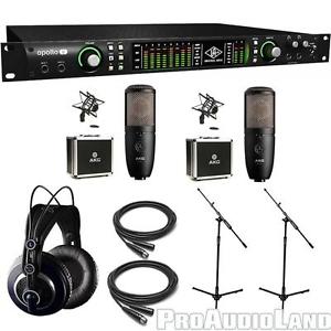 Universal Audio Apollo 8 QUAD AKG P420 K240 Recording Studio Package