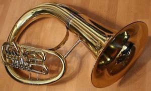 F Helikon Tuba CERVENY CHL621 LACKIERT / LACQUERED F HELICON TUBA