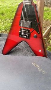 Hamer USA KK Downing Flying V Guitar 1982 EMG Pickup Broken Headstock