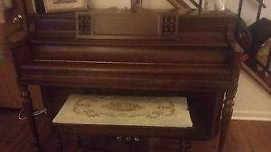 1975 chickering upright piano, 56 × 40, brown, great condition