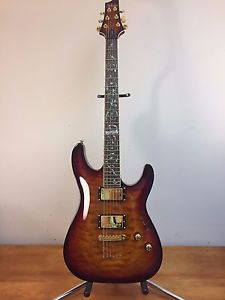 Schecter Diamond Series Classic Inlay Quilted Maple Top 3 Tone Sunburst OHSC C1