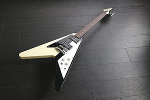 Greco Michael Schenker Flying V 1980's Vintage MSV White Black Color E-Guitar