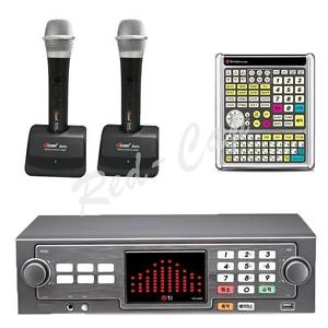 NEW TJ Taijin Media TKR-365HK karaoke Machine + 2 Wireless Mic + Remote E