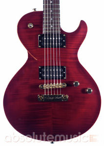 DBZ BOLERO FM Llama Top guitarra eléctrica, Rojo Con Estuche Duro