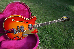 Rare + Vintage 1967 Fender Coronado II Sunburst + Gibson Hard Case