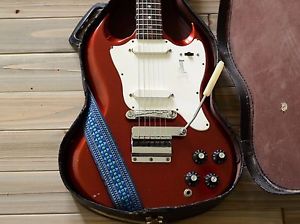 Vintage 1968 Gibson Melody Maker D SG body Sparkling Burgundy custom color