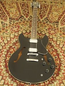 YAMAHA SA1100 1988 Vintage Semi Acoustic Type E-Guitar Free Shipping Black