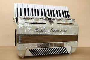 Paolo Soprani Vintage Accordion 120 Bass Fisarmonica 13/7 Registers needs repair