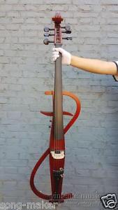 4/4 New Electric Cello 6 String Solid Wood Full size Bag Bow Powerful sound 1487