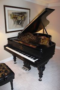 Steinway A-6'2"188 cm Ebony in Victorian style. Made in 1906.