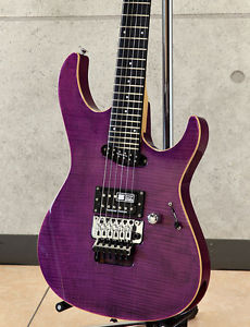 Used Edwards E-MV-125FR 27 frets See Thru Purple Seymour Duncan SL59-1n TB-16