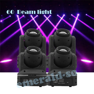 4 Units 60W Beam Sharpy LED Moving Head Stage Light Disco DJ American Party