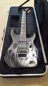 Jackson Soloist SL2H USA Custom Ghost Purple Flames Electric Guitar (EMG81/60)