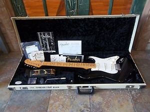 Fender Eric Johnson Stratocaster Electric Guitar  in Black with Case